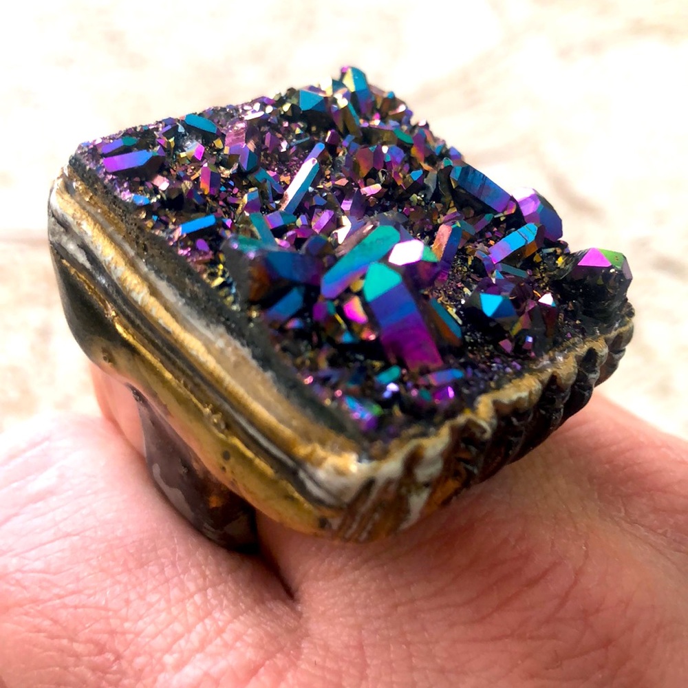 SOLD - ADINA MILLS Titanium Quartz ring ~6.5 $160